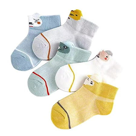 

Baby Socks 5 Pairs Toddler Grip Socks Non Slip Ankle Socks Infant Booties for Baby Girls and Boys