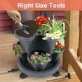 thumbnail image 4 of 5 Tier Stackable Strawberry, Herb, Flower, and Vegetable Planter - Vertical Garden Indoor/Outdoor, Dark Gray, 4 of 7