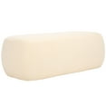 thumbnail image 3 of SAFAVIEH Whitley Modern Faux Shearling Ottoman, Cream, 3 of 9