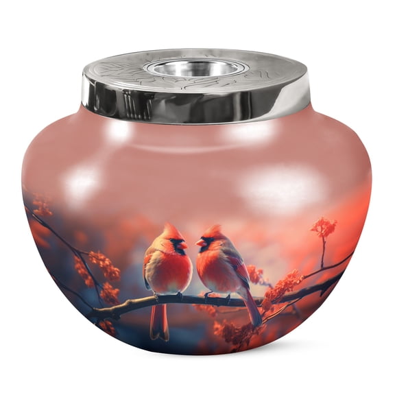 KARYLIZ Cardinal Bird Urn For Ashes Adult Male - Cremation Urn - Large Urns For Human Ashes Adult Male - Urns For Women Human Ashes - Urns For Human Ashes Adult Male Dad - Decorative Urns 10 Inch