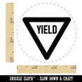 thumbnail image 2 of Yield Sign Self-Inking Rubber Stamp Ink Stamper - Red Ink - Small 3/4 Inch, 2 of 7