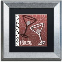 Trademark Fine Art "Cheers I" Canvas Art by Color Bakery Black Matte, Silver Frame