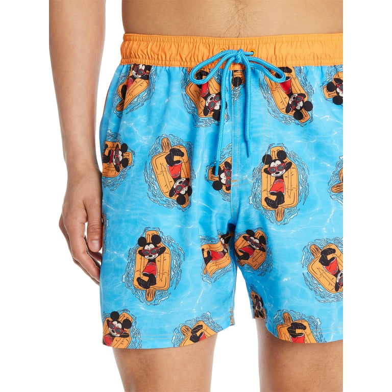 Disney Mickey Mouse Chillin Men s Big Men s Swim Trunks Size S 3XL