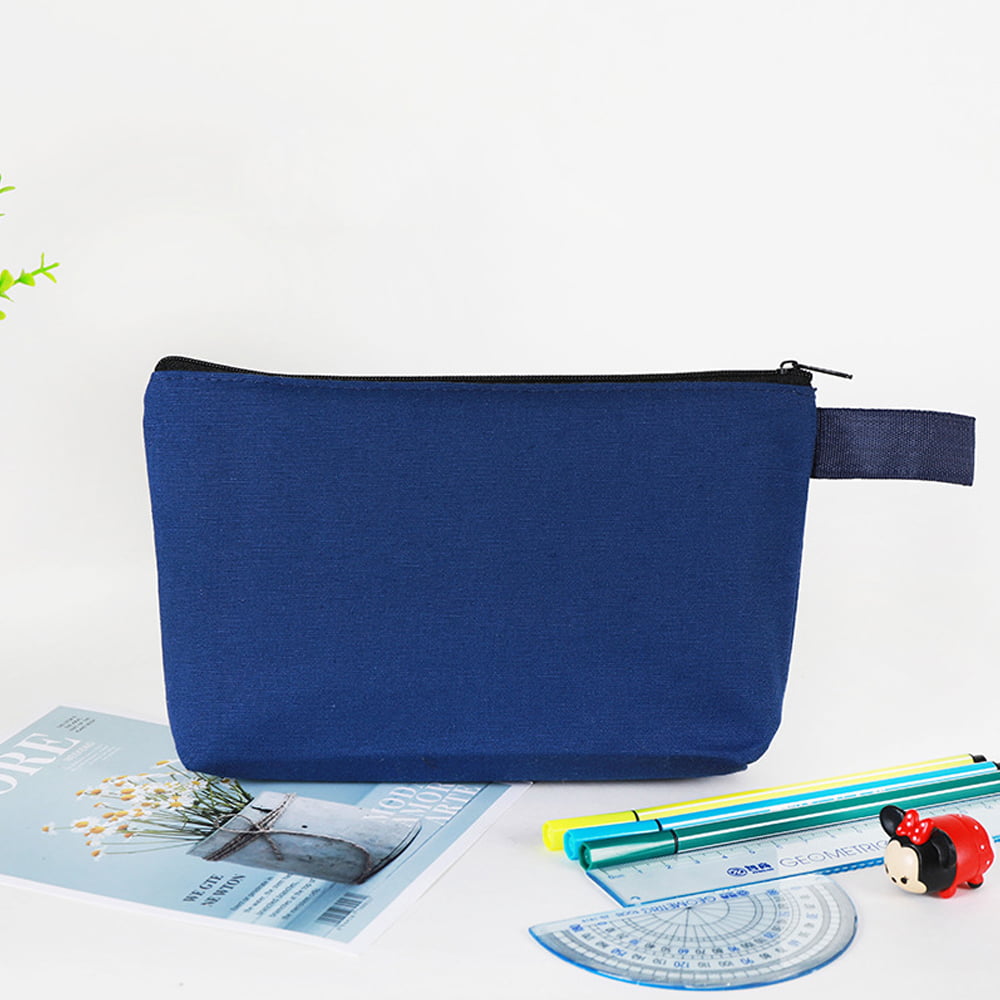 Wholesale Canvas Zipper Pouch Bag Multi-Purpose Travel Makeup Cosmetic –  BodrumCrafts
