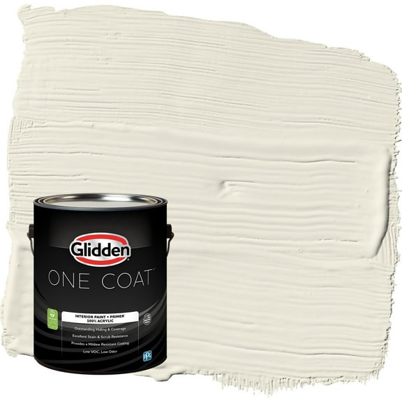 Glidden One Coat Cold Foam / White Semi-Gloss Interior Paint with Primer, 1 Gallon