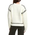thumbnail image 2 of English Factory womens  Stitch Detailed Chunky Sweater, s, White, 2 of 3