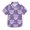 Cartoon Bear Face, variant on Small Short Sleeve Button Down Shirts Cartoon Bear Face Casual Shirt 3-10 Years