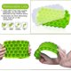 thumbnail image 5 of 2023 - Ice Cube Tray Silicone 2 Pieces Ice Cube Tray With Lid Bpa Free Ice Cube Tray 37 Compartments Ice (ShiKai), 5 of 5