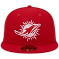 thumbnail image 2 of Men's New Era Scarlet Miami Dolphins 1993 Hawaii Pro Bowl Main Patch 59FIFTY Fitted Hat, 2 of 6