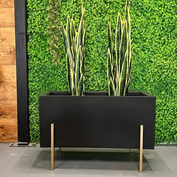 Maceta Jardinera Chocolate Base Dorada Moderna Minimalista Macetas Y Maceteros Estilo moderno, elegante y minimalista.