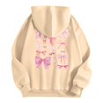 thumbnail image 5 of Clothing 2025 Yajing Hoodies for Women Women's Fashionable Youth Campus Top Printed Floral Sweatshirt Hoodie Oversized Hoodies for Women Brown Xl, 5 of 6
