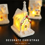 Lighted Resin Christmas Houses Decorations, 2025 New Christmas Village Houses, Christmas Houses Decor, Christmas House Table Decor for Home Table Room Farmhouse