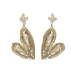 thumbnail image 3 of Luz Temperamento Moda Corazón Zircon Pendientes de Cristal Pequeño fresco Pendientes de Oro Temperamento desgaste Pendientes, 3 of 7