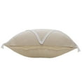 thumbnail image 4 of LR Home Ox Bay Hand-Woven Tan/White Geometric All-Natural Cotton Pillow Cover, 4 of 9
