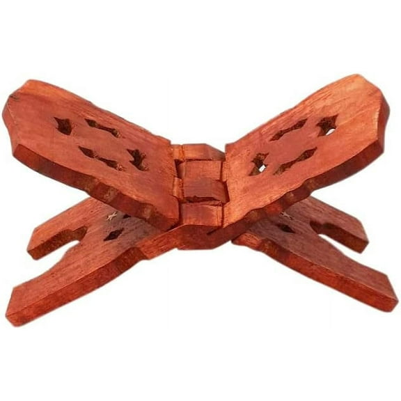 Wooden Holy Book/Scripture Foldable Stand for Religious Holy Books The Bible Quran Geeta Foldable Book Rest Traditional Living Room Home Decor Accents (Approx. 10 inches, Large Size)