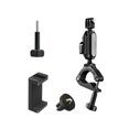thumbnail image 1 of Camera Mount Clamp Mount Bicycle Handlebar Adapter Mount with Dual 360°Rotatable Ball Head with GoPro Adapter Fixed Screw Phone Clip Compatible with Phone GoPro 12/11/10/9/8/7 and Other Action Cameras, 1 of 9