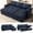 Blue-L Shape, variant on ACMEASE 83 Inches Fabric Sectional Sofa with Pull Out Sofa Bed, Modern L Shaped Sofa with Throw Pillows, Comfortable Sleeper Couch with Storage Chaise for Living Room, Blue
