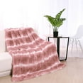 Unique Bargains Super Soft Shaggy Faux Fur Throw Blanket 51" x 63" Dark