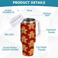 thumbnail image 4 of Christmas Gingerbread Man 30 oz Tumbler with Handle, Stainless Steel Vacuum Insulated Sports Water Bottle, Leak-proof Travel Coffee Mug Cup with Lid and Straw for Water, Iced Tea or Coffee, 4 of 6