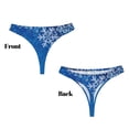thumbnail image 3 of Fotbe Blue Christmas With Snowflakes Tanga Sin Costuras para Mujer con Estampado – Panties Invisibles, Transpirables y Cómodos para Uso Diario-X-Small, 3 of 6