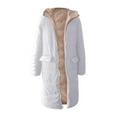 thumbnail image 4 of Charmgo Womens Puffer Jacket Clearance, Ladies Fashion Warm Winter Coat Double Faced Long Sleeve Hooded Down Jacket Long Puffer Coat Women, Winter Coats for Women White L, 4 of 4