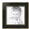 thumbnail image 2 of ArtToFrames 8" x 8" Honors Black with Gold Picture Frame, 8x8 inch Black Wood Poster Frame (WOM-5158), 5 Pack, 2 of 6