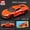 Corvette Orange, variant on 1:64 car model, diecast sports car, JDM car collection, classic muscle car toy, mini alloy racing car, boys hobby collectible toys