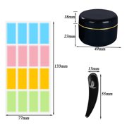 50g Round Empty Container Jar 12 Pieces Refillable Cosmetic Containers,with Label and Spatulas, for Travel Storage Makeup Beauty Products, Face Creams (Black)