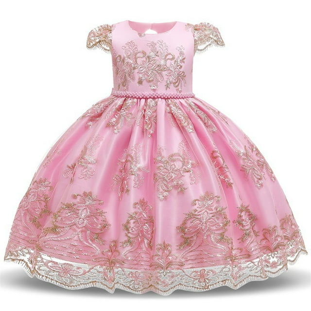 Robes de Demoiselles d'Honneur pour Filles Tout-Petits Princesse Robe de Fête de Mariage