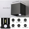 thumbnail image 2 of Luz de pared de 12 W con sensor de movimiento para interiores y exteriores, luz de pared LED de ángulo ajustable, lámpara de pared blanca fría impermeable IP67, para pasillo, jardín, dormitorio Ofspeizc YQ-2482, 2 of 6