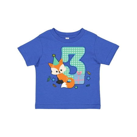 

Inktastic Im 3 Years Old with Fox Gift Toddler Boy or Toddler Girl T-Shirt