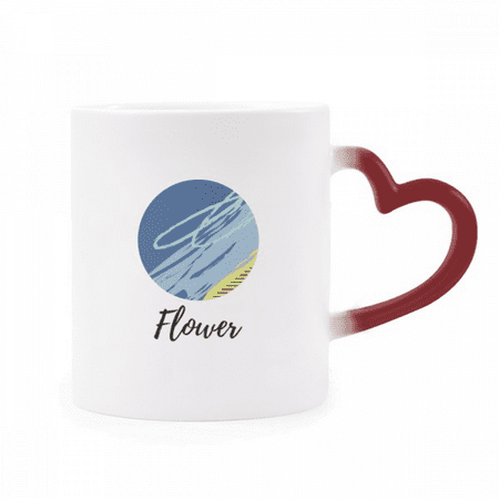 

Peaceful s Art Pattern Heat Sensitive Mug Red Color Changing Stoneware Cup
