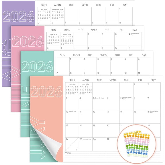 Large Desk Calendar 2026-2027, 20 Months Desk Calendar 2026-11"x17" - Runs From May 2026 Until December 2027, 2026 Desktop Calendar for School, & Office Supplies, Morandi