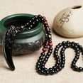 thumbnail image 4 of K-KED Natural Stone Black and Ice Obsidian Pendant Necklace Wolf Tooth Amulets Fashion, 4 of 8