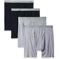 thumbnail image 2 of Fruit of The Loom Men's No Ride Up Boxer Brief Multipacks, Colors May Vary (XXX-Large, Black/Gray), 2 of 2