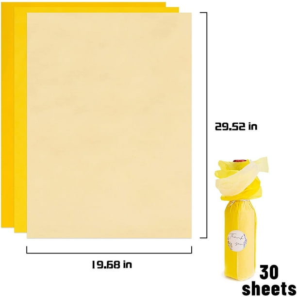 Assorted Yellow Tissue Paper Bulk,29.5x 19.6,Yellow Tissue Paper
