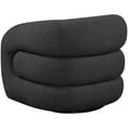 thumbnail image 6 of Meridian Furniture Roxbury Black Boucle Fabric Swivel Accent Chair, 6 of 8