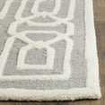 thumbnail image 3 of SAFAVIEH Cambridge Norbert Geometric Wool Area Rug, Silver/Ivory, 5' x 8', 3 of 7