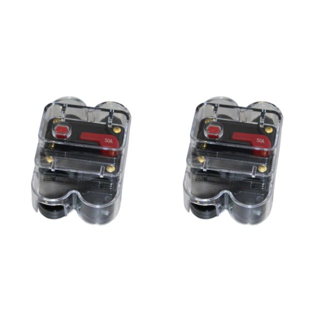 Thinsony DC 12V Car Auto Audio Radio Circuit Breaker Fuse for Enhanced Performance Black 50A 2Set