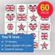 thumbnail image 4 of 60x tatuajes etiqueta de embalaje impermeable para accesorios de disfraces, 4 of 8