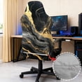 thumbnail image 4 of SCRAWLGOD Marble Print Golden Black Set of 4 Gaming Chair Covers Slipcovers Anti-Dust Dustproof Rotating Armchair Slipcovers Stretchy Gamer Chair Cover with Armrest Covers, 4 of 7