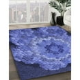 thumbnail image 3 of Ahgly Company Tapis d'Intérieur Lavable à la Machine, Carré, Transitionnel, Bleu Ciel, Tapis de Zone, 6 Pieds Carré, 3 of 7