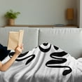 thumbnail image 3 of Mr Mrs Soft Flannel Fleece Throw Blanket, Hand Drawn Brush Pen Lettering Design Curved and Swirled Lines Monochrome Words, Cozy Plush for Indoor and Outdoor Use, 70" x 90", Black White, by Ambesonne, 3 of 5