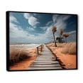 thumbnail image 2 of Designart "Boardwalk Scene in Florida" Nautical & Beach Floater Framed Wall Art Print, 2 of 7