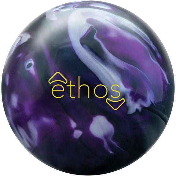 Brunswick Ethos Hybrid Bowling Ball - Black/Purple/Grey 12lbs