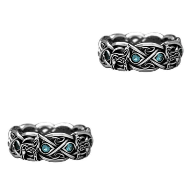 Minnieouse Anillo vintage con accesorios de moda para hombres y mujeres Anillo punk vintage El mejor regalo CR6474 12 CR6474 doce 2Conjunto