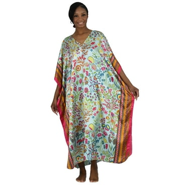 Up2date Fashion's Women's Caftan / Kaftan, Floral Print Muumuu, Style Caf-101