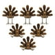 thumbnail image 1 of Pavo De Metal Para Decoración De Mesa De Fiesta De Acción De Gracias 6 Portavelas Yuarrent  HA036826-00, 1 of 6