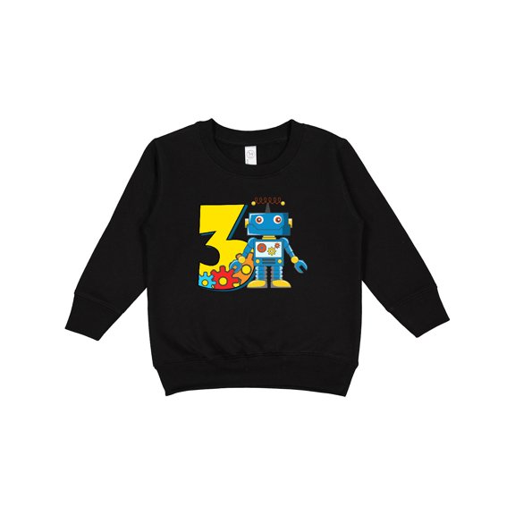 Inktastic 3rd Birthday Robot Toddler Sweatshirt