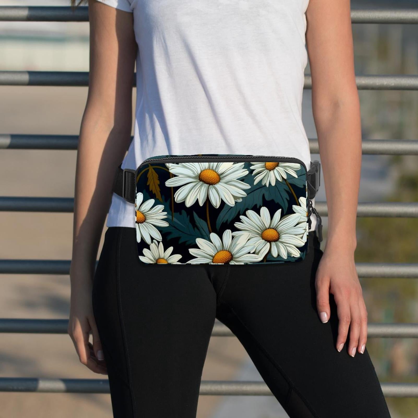 Daisy Lightweight Adjustable Waist Packs Crossbody Bag Fanny Pack with Extension Strap Unisex